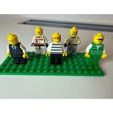 LEGO Minifigure Lot Unisex OS Mixed Vintage Style City Town Figures 5pc Multi