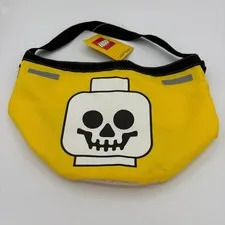 New LEGO Halloween Bucket Trick or Treat Bag / Tote Yellow Skeleton STYLE#TT0214
