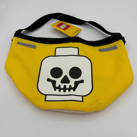 New LEGO Halloween Bucket Trick or Treat Bag / Tote Yellow Skeleton STYLE#TT0214