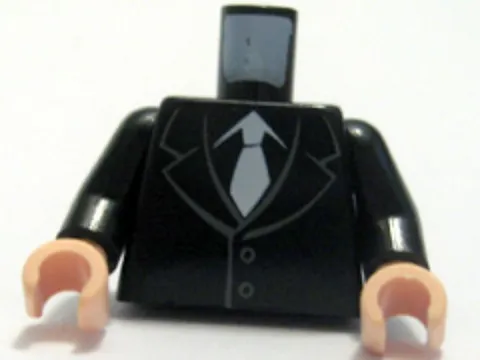 LEGO® Part 973pb0532c01 - Torso Suit with 2 Buttons and White Tie Pattern