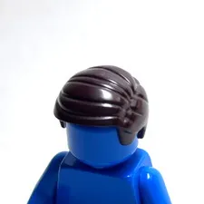 Lego - Minifigure Hair - Dark Brown, Short, Side Part