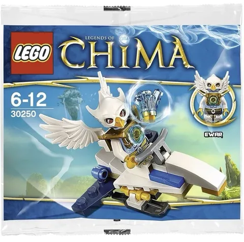 LEGO LEGENDS OF CHIMA: Ewar's Acro Fighter (30250) Retired 33pc Set Ewar Minifig