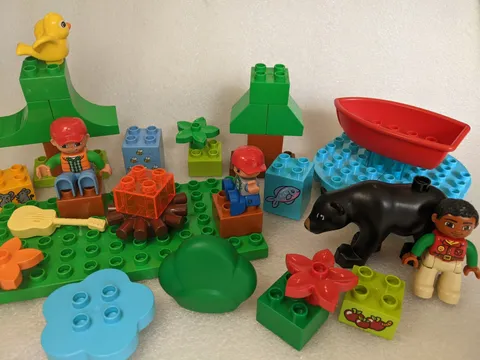 LEGO Duplo Camping Outdoor Forest Mixed Lot 40pc Playset w/ Figures Bear