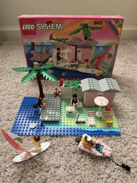 LEGO Town Paradisa 6410 Cabana Beach 100% Complete W/Box & Instructions
