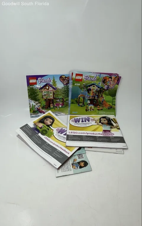 Lot Of 9 Pcs Assorted Lego Friends Large Print Mixed Instruction Manuals Age 3+