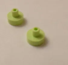 Lego x4 Light Lime Green 1x1 Round Tile With Center Bar, Pin, 20482 (028-266)