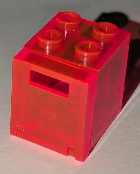 LEGO 1990s Space UFO Aquazone Trans-Neon Orange Container Box & Door 4346 4345