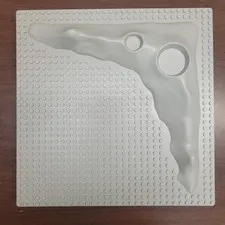 Vintage LEGO Base Plate – Lunar Space Crater Moon Raised Gray – 32x32 pegs
