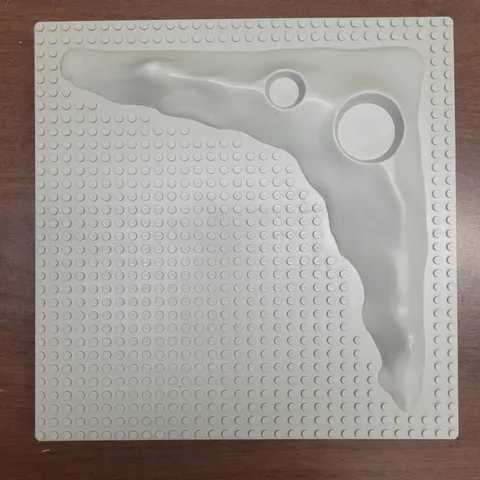 Vintage LEGO Base Plate – Lunar Space Crater Moon Raised Gray – 32x32 pegs