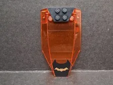 LEGO Batmobile Windscreen 45705 10x6x2 Trans-Orange Bat-Logo Print 76012 Used