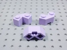 LEGO Lot of 3 Lilac Light Purple 2x2 Facet Bricks BN