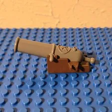LEGO Pirates Cannon Dark Gray with Brown Base (1989-2002)