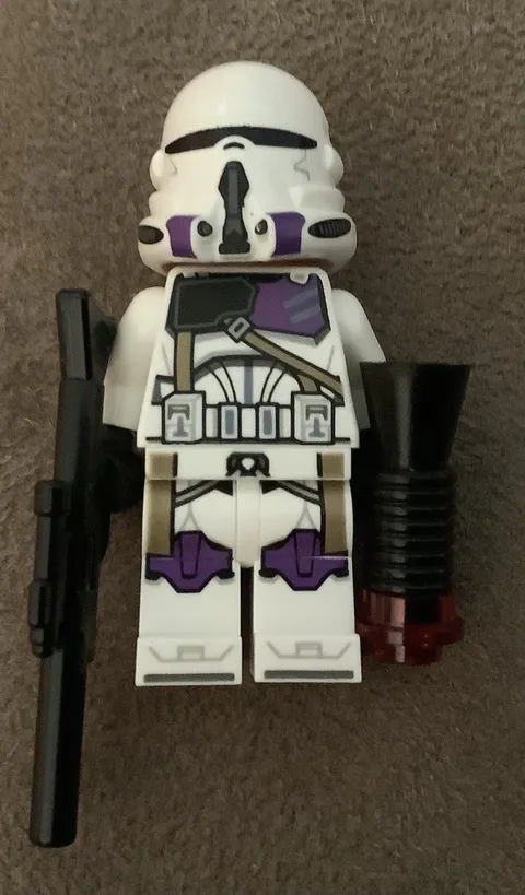  LEGO Star Wars 187th Legion Clone Trooper SW1207 Purple Clone w Gun