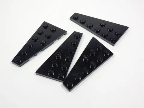 LEGO Lot of 4 Black 6x3 Wing Plates LEFT AND RIGHT S9