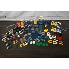 LEGO Windows Doors Fences Bulk Lot City House Building Parts Pieces Multicolor