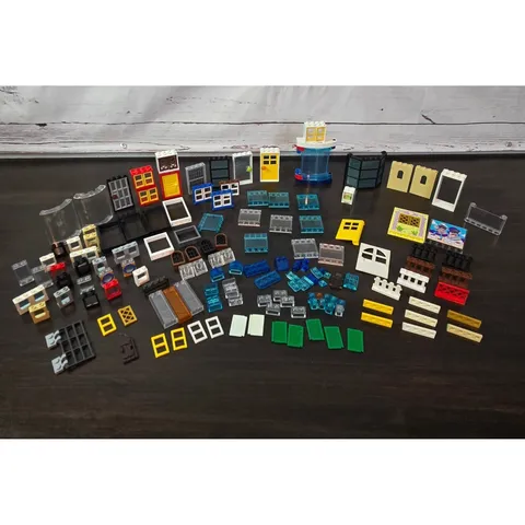 LEGO Windows Doors Fences Bulk Lot City House Building Parts Pieces Multicolor