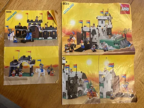 LEGO LEGOLAND 6081 6059 Instruction Manual Only Booklet Illustrated Vintage