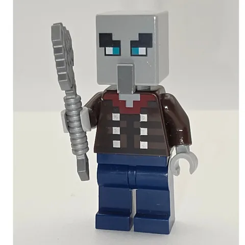 LEGO Minecraft Minifigure One Size Brown/Blue Excellent Vindicator min053