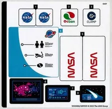 new LEGO Sticker Sheet #1 from Rocket Launch Center set 60351