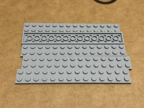 LEGO Parts - Light Bluish Gray Plate 2 x 14 - No 91988 - QTY 5