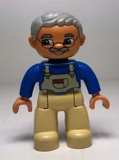 Lego Duplo GRANDPA BUS PASSENGER Legoville 5636 Figure Replacement Part 2008