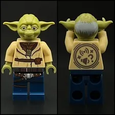 Lego Star Wars Smart Minifigure Yoda Han Solo Mis Assembly Alignment Misprint