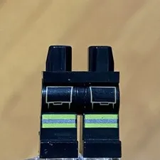 LEGO Black Minifig Legs With Pockets And Stripes Pattern