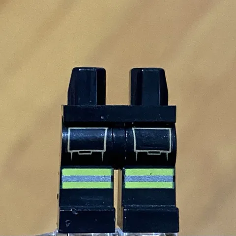 LEGO Black Minifig Legs With Pockets And Stripes Pattern