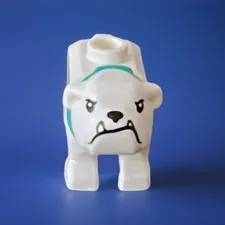New Lego Rare White Bulldog Puppy Dog Minifigure