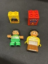 Lego Duplo Indian Mom Lady And Child Papoose 1998 Native American