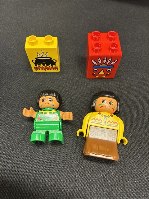 Lego Duplo Indian Mom Lady And Child Papoose 1998 Native American