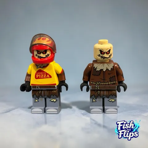 2 x Scarecrow Lego Super Heroes Minifigures - 70913 70910 Pizza Delivery Outfit