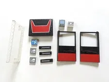 Lot of LEGO stickered pieces from Model Team set Giant Truck (5571); inc. doors