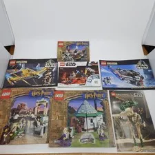 Lego Vintage Manual Instructions Lot Of 7 From 1999-2001 Star Wars Harry Potter