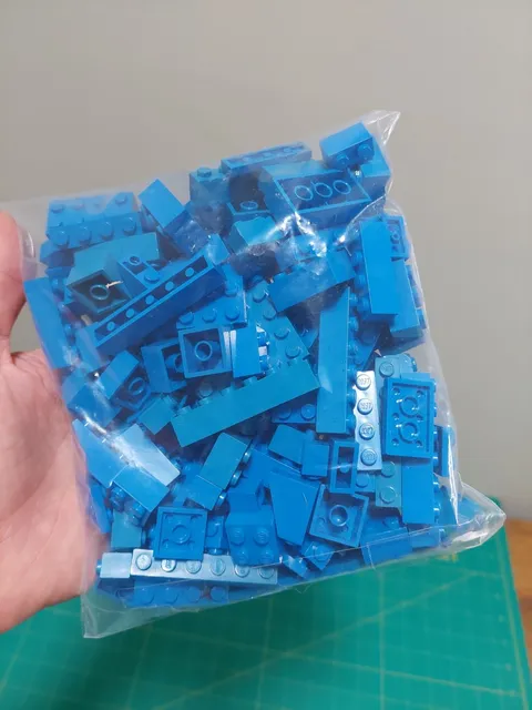 LEGO Blue Bricks 7 ounces Good Assortment 