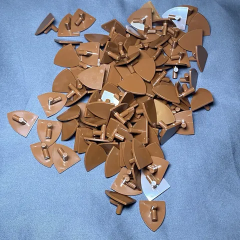 LEGO Blank Shields Reddish Brown Castle Minifigure Accessories Parts Lot x100
