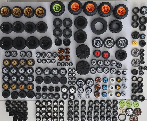 Lego Wheels and Tires Lot 200 + pcs, Technic Cars, City, Speed Champions, Farm