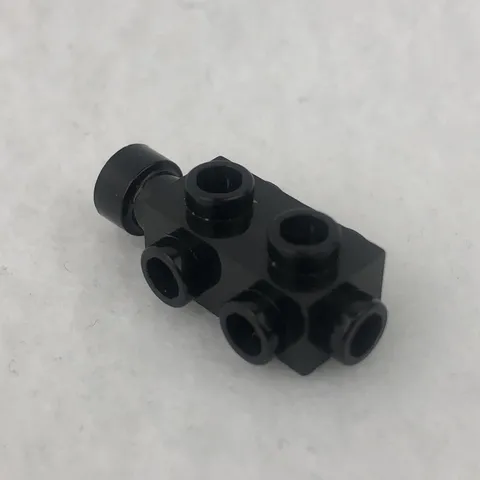 LEGO 4595 Black Brick, Modified 1 x 2 x 2/3 with Studs on Sides (x1)