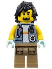 LEGO® Minifig cty1776 - City Jungle Explorer - Sand Blue Jacket
