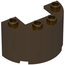 5x LEGO® Part 24593 - Cylinder Half 2 x 4 x 2 with 1 x 2 Cutout