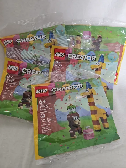 LEGO Creator Birthday Party Animals Polybag, 60 pcs, Lot Of 5, Factory Sealed 🔵