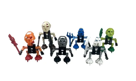 LEGO Bionicle Turaga Mata Nui Elder Villagers Set Of 6 - NO Manual Cans