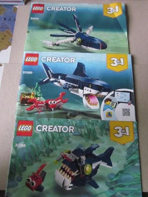 Lego Creator Building Instructions Instruction 31088 Part 1,2,3, Part 1,2,3