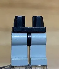 LEGO Minifig Legs, Classic Light Gray Legs With Black Hips