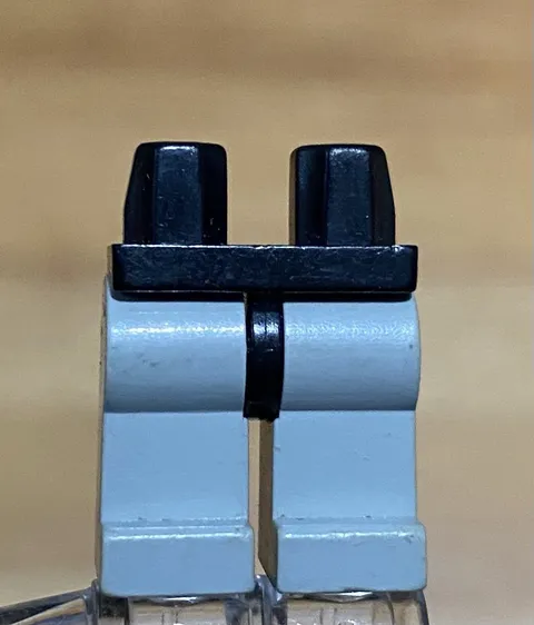 LEGO Minifig Legs, Classic Light Gray Legs With Black Hips