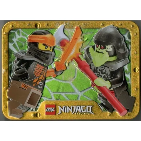 Lego Ninjago Cole vs. Bone Knight metal box tin 112326