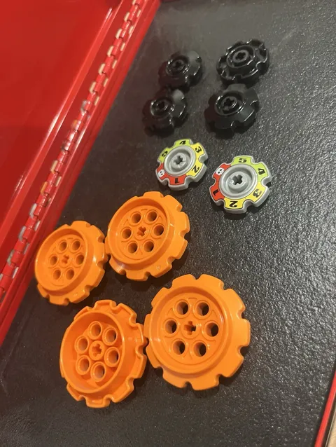 LEGO Technic Gear/Knob Wheel Parts Lot Orange Black Gray  10 pcs