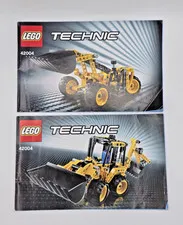 Lego Technic 42004 Mini Backhoe Loader 2 Builds Instructions Manual Only 2013