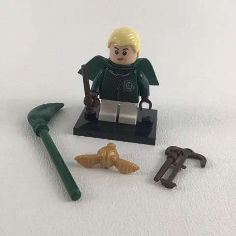 Lego Wizarding World Harry Potter Minifig Draco Malfoy Broom Golden Snitch 2018 