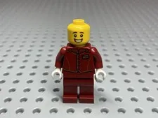 LEGO Minifigure Dorman Dark Red Uniform (Alt Head + No Hat/Epaulettes) cty1505